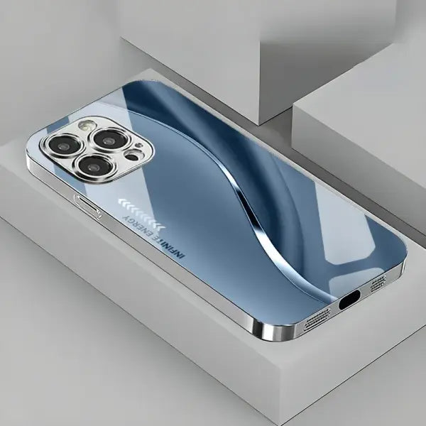 Tempered glass gradient electroplated phone case for iPhone - 5 / iPhone 16 Pro Max