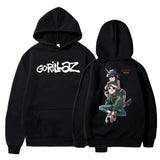 The Autumn and Winter Pullovers Long Sleeve Loose Soft Sweatshirt Streetwear Coat Gorillaz Printing Women and Men Hoode