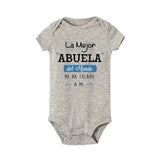 Best Grandmother in the World” Baby Bodysuit – Cute Summer Short Sleeve Romper for Newborns & Toddlers - TR549202-SRPGY