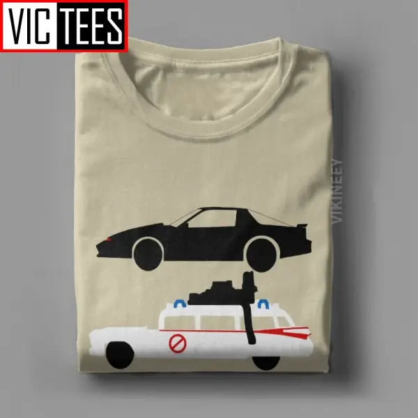 Vikineey Men Cotton O Neck Car Design Funny T Shirt for Traveling