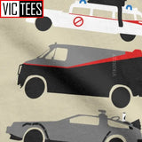 Vikineey Men Cotton O Neck Car Design Funny T Shirt for Traveling