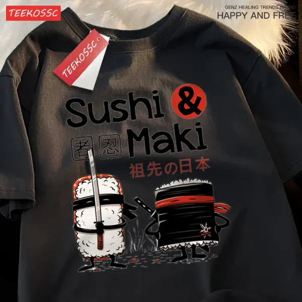 Summer Hand Painted Men’s Cotton Tee - Black / L