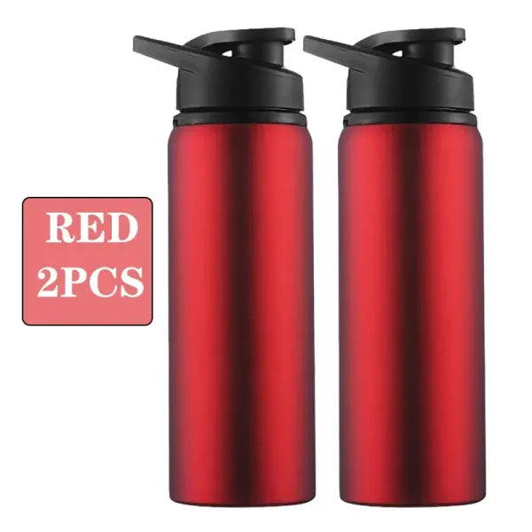 Thermal Insulation Metal Water Bottle Portable Direct Drinking Gym Cup - Red-2PCS / 600ml / China Mainland