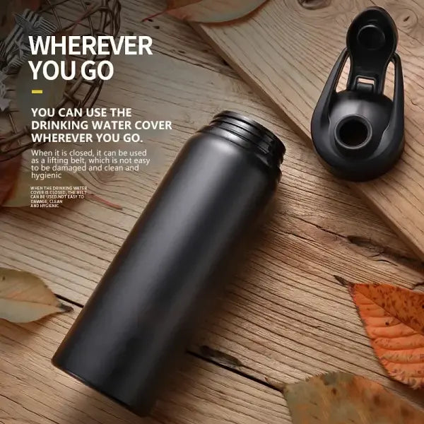 Thermal Insulation Metal Water Bottle Portable Direct Drinking Gym Cup