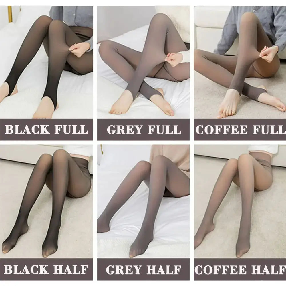 Thermal Stockings Woman Fleece Tights Sexy Winter Warm Pantyhose Translucent Slim Thicken Tights Elastic Velvet