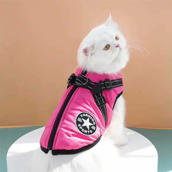 Winter Pet Coat – Thick Warm Cotton Vest for Dogs & Cats Cozy Chest & Back Jacket