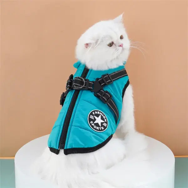 Winter Pet Coat – Thick Warm Cotton Vest for Dogs & Cats Cozy Chest & Back Jacket