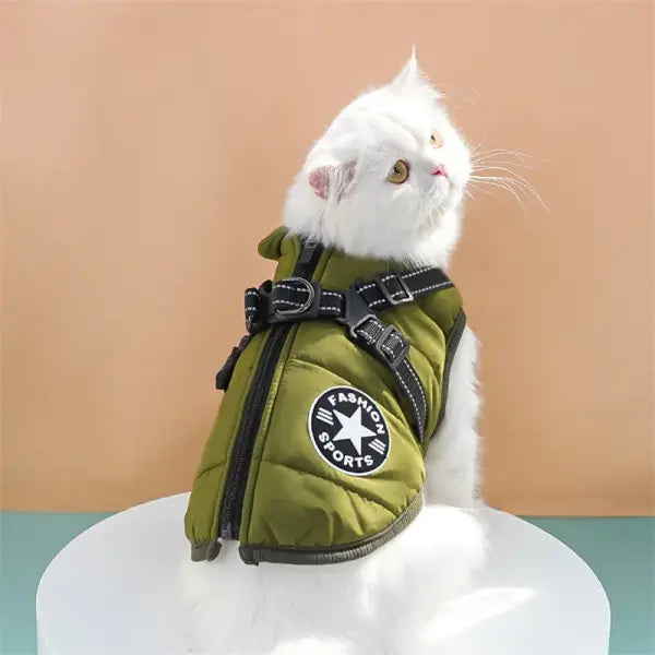 Winter Pet Coat – Thick Warm Cotton Vest for Dogs & Cats Cozy Chest & Back Jacket
