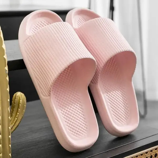 Thick Platform EVA Slippers Soft Sole Non-slip Summer Slides - Pink / 40-41