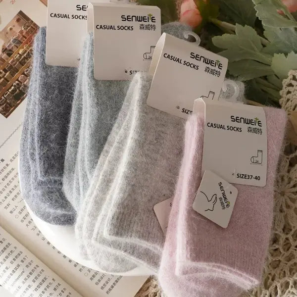 Thick Rabbit Hair & Cashmere Wool Women Winter Socks