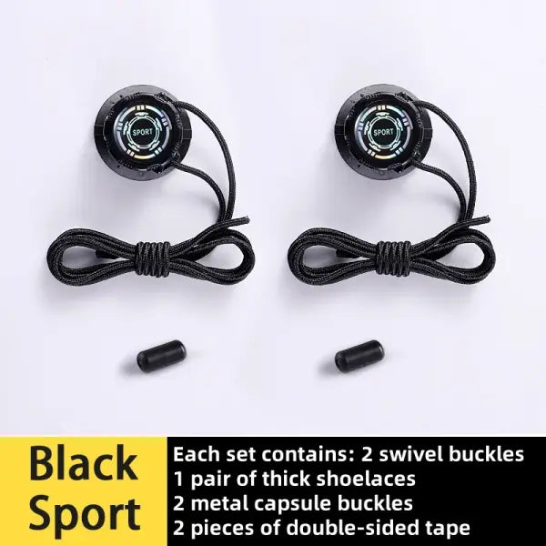 Thick Rope Swivel Buckle Shoelaces new upgrade Automatic Laces Without ties Sneakers Shoelace Shoe Accessories