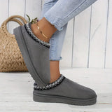 Thick sole new style bread 2025 cotton shoes women slippers warm with fur lining for winter