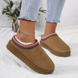 Thick sole new style bread 2025 cotton shoes women slippers warm with fur lining for winter