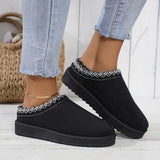 Thick sole new style bread 2025 cotton shoes women slippers warm with fur lining for winter