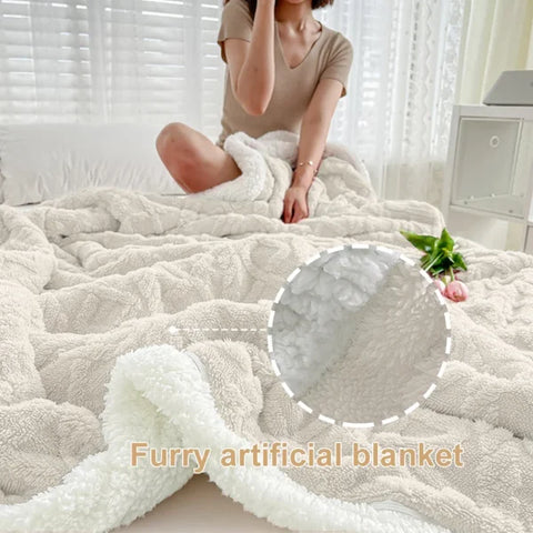 Thick Winter Warm Double-Sided Blanket for Ultimate Comfort - Himpall