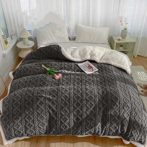 Thick Winter Warm Double-Sided Blanket for Ultimate Comfort - Himpall