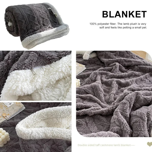 Thick Winter Warm Double-Sided Blanket for Ultimate Comfort - Himpall