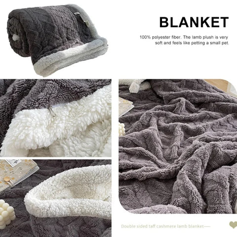 Thick Winter Warm Double-Sided Blanket for Ultimate Comfort - Himpall
