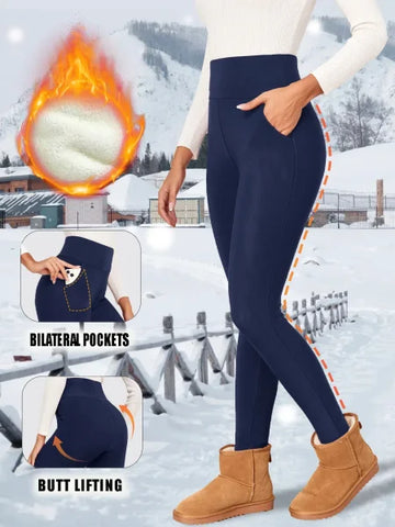 Thick Winter Warm Leggings – Women’s High Waist Velvet Pants