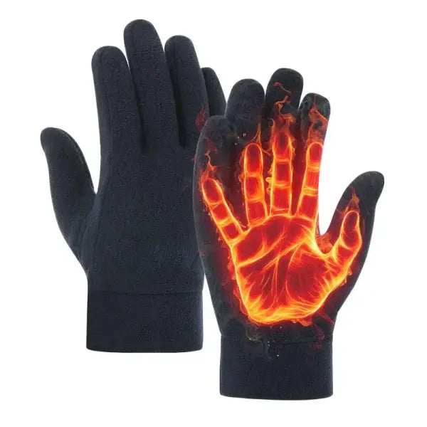 Winter Thermal Touchscreen Gloves – Warm Fleece Windproof Full-Finger Gloves for Men & Women Outdoor Skiing & Cycling
