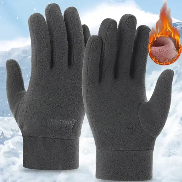 Winter Thermal Touchscreen Gloves – Warm Fleece Windproof Full-Finger Gloves for Men & Women Outdoor Skiing & Cycling