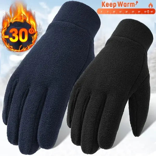 Winter Thermal Touchscreen Gloves – Warm Fleece Windproof Full-Finger Gloves for Men & Women Outdoor Skiing & Cycling