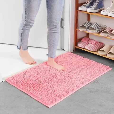 Thickened Memory Bath Mat - Absorbent Foot Floor Mats for Bathroom & Living Room - Pink / about 40x60cm / United States