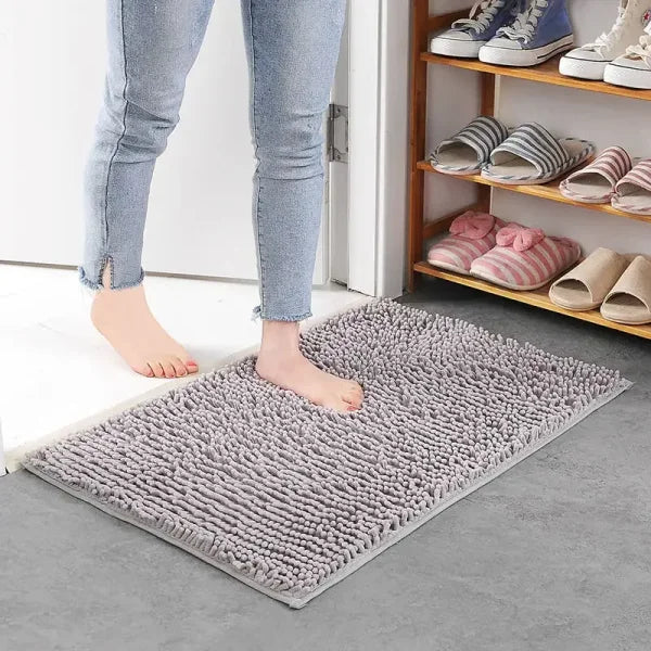 Thickened Memory Bath Mat - Absorbent Foot Floor Mats for Bathroom & Living Room - Silvergrey / about 40x60cm / United