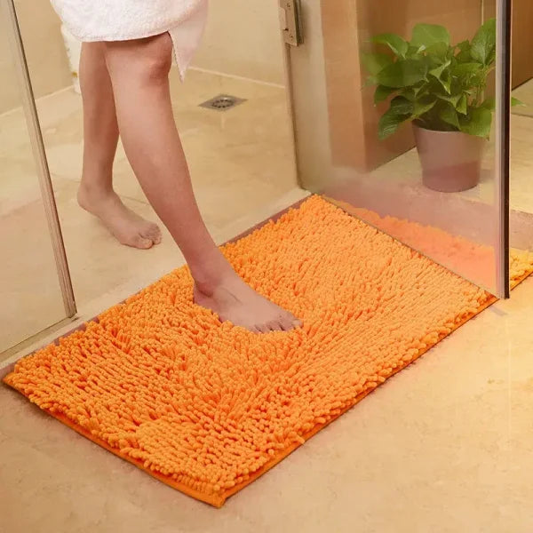 Thickened Memory Bath Mat - Absorbent Foot Floor Mats for Bathroom & Living Room - Orange / about 40x60cm / United