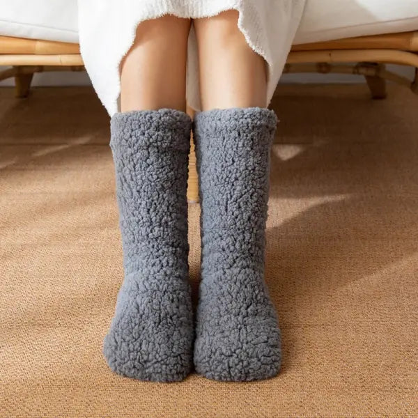 Women’s Thickened Thermal Socks – Winter Warm Plus-Velvet Anti-Slip Home Floor Slipper Socks - 3 / 35-42