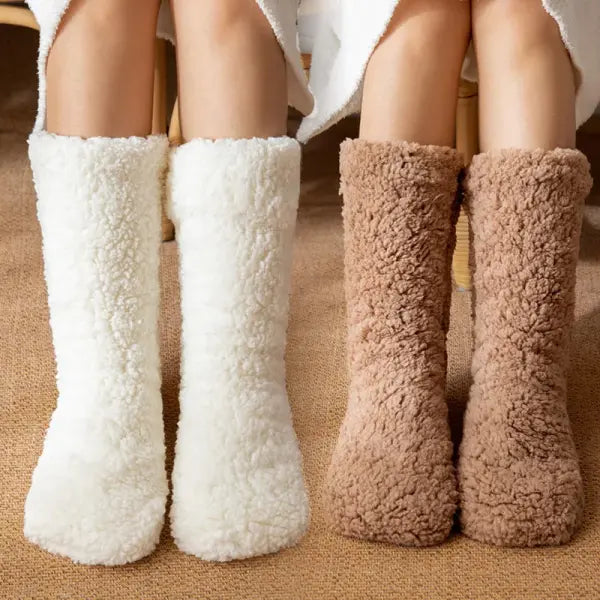 Women’s Thickened Thermal Socks – Winter Warm Plus-Velvet Anti-Slip Home Floor Slipper Socks
