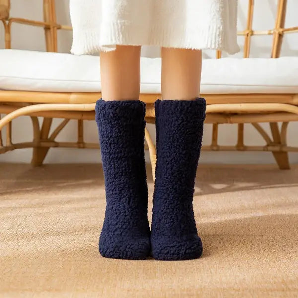 Women’s Thickened Thermal Socks – Winter Warm Plus-Velvet Anti-Slip Home Floor Slipper Socks - 6 / 35-42