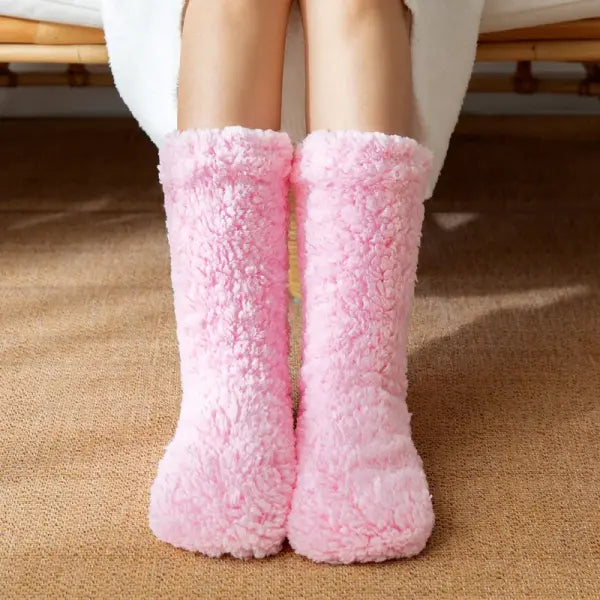 Women’s Thickened Thermal Socks – Winter Warm Plus-Velvet Anti-Slip Home Floor Slipper Socks - 7 / 35-42