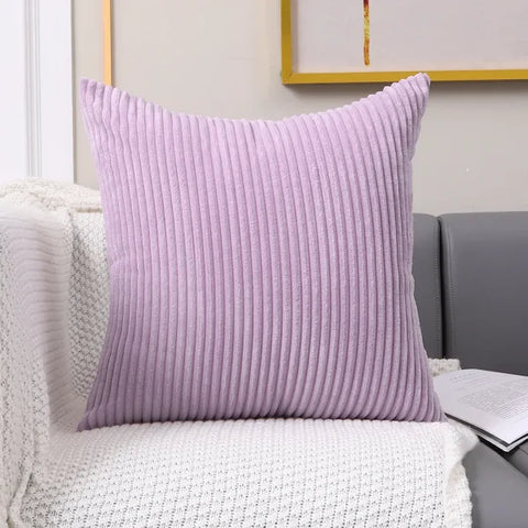 Thickening Corduroy Pillow Covers - Classic Plush Cushion Cover - purple / 30x50cm