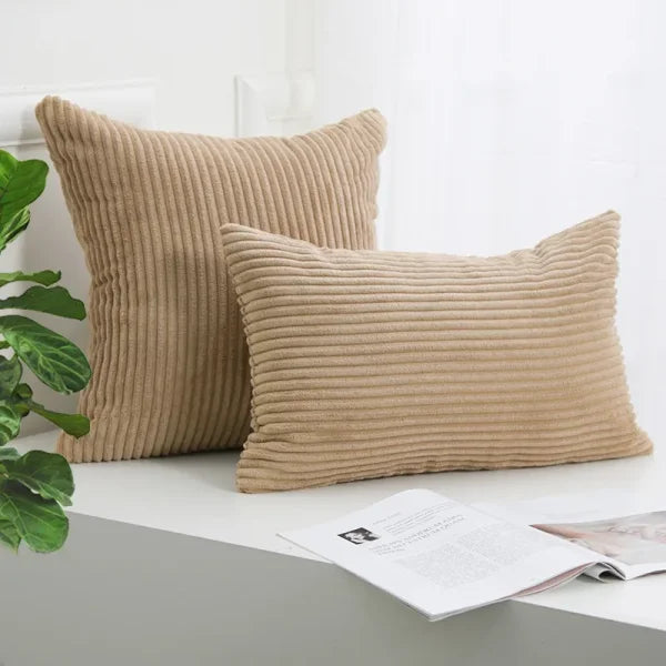 Thickening Corduroy Pillow Covers - Classic Plush Cushion Cover - camel / 30x50cm