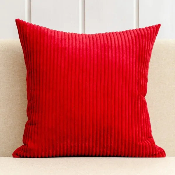 Thickening Corduroy Pillow Covers - Classic Plush Cushion Cover - red / 30x50cm