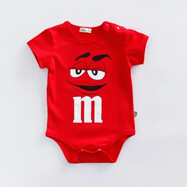 Baby Cotton Short Sleeve Romper – Cute Summer Onesie for Newborns & Toddlers (3–24 Months) - red / 9M