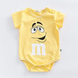 Baby Cotton Short Sleeve Romper – Cute Summer Onesie for Newborns & Toddlers (3–24 Months) - yellow / 9M