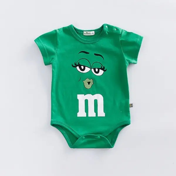 Baby Cotton Short Sleeve Romper – Cute Summer Onesie for Newborns & Toddlers (3–24 Months) - green / 3M