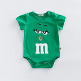 Baby Cotton Short Sleeve Romper – Cute Summer Onesie for Newborns & Toddlers (3–24 Months) - green / 3M