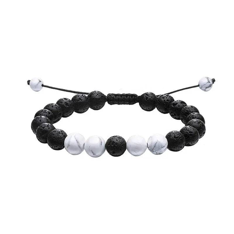 Tiger Eye Couple Bracelets Matte Black Agate Beads Bracelet - G