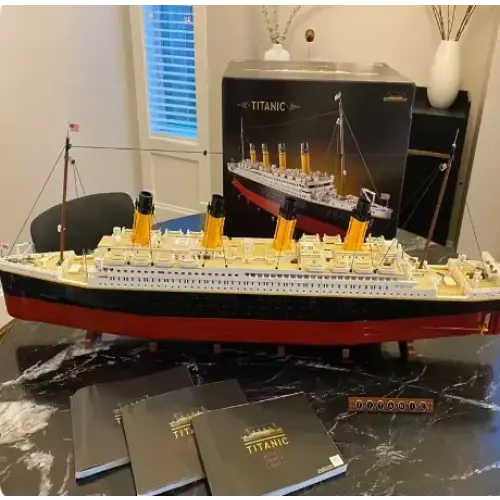 Titani Compatible 10294 Titanic Large Cruise Boat Ship Steamship Home Decor Bricks Building Blocks Children Toy Gifts