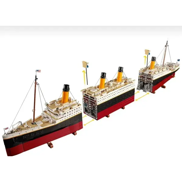 Titani Compatible 10294 Titanic Large Cruise Boat Ship Steamship Home Decor Bricks Building Blocks Children Toy Gifts