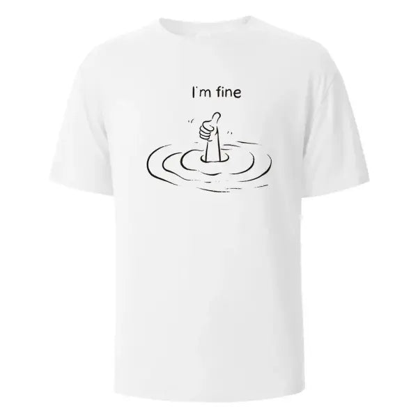 T’m Fine Print T-Shirt 100% Cotton Summer Tees For Men Women Oversize Casual Tops - WHITE / XXXL