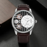 TOMI Mens Quartz Watch Alloy Case Business Gift Set