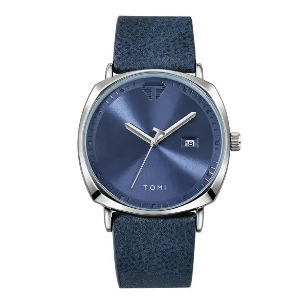 TOMI Mens Quartz Watch Alloy Case Casual Style - Blue silver