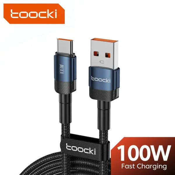 Toocki 6A USB To Type C Cable for Huawei Xiaomi PD 100W Fast Charging Charger USB C Data Cord Quick Charge for Samsung
