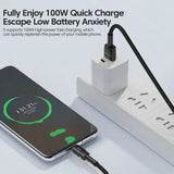 Toocki 6A USB To Type C Cable for Huawei Xiaomi PD 100W Fast Charging Charger USB C Data Cord Quick Charge for Samsung