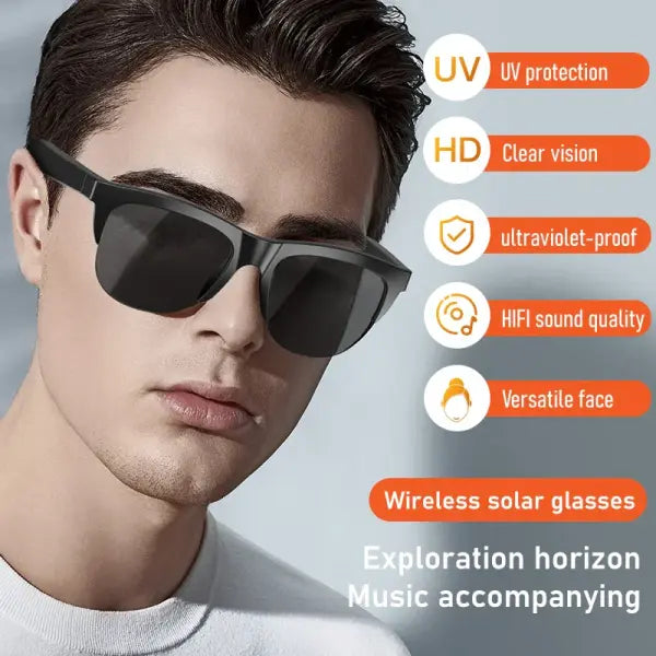 Touch Based Intelligent Bluetooth Glasses with Bone Conduction For Outdoor Sports Calls Sunglasses Business Wireless