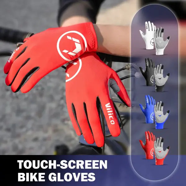 Touch screen bicycle gloves polyester nylon for cycling